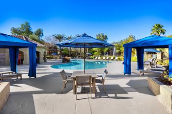 Three resort-style pools, one seasonally heated